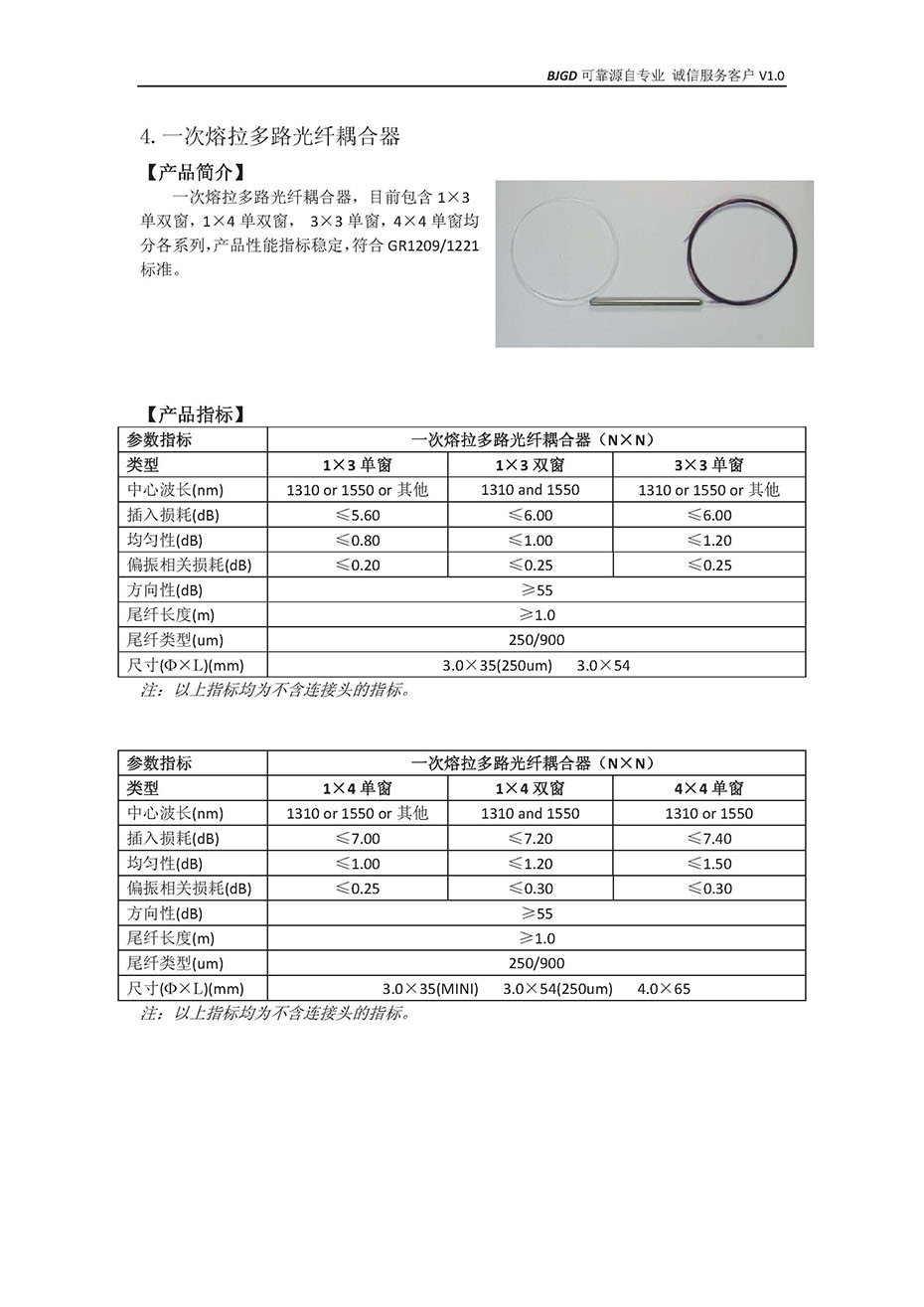 BJGD光纤耦合器V1